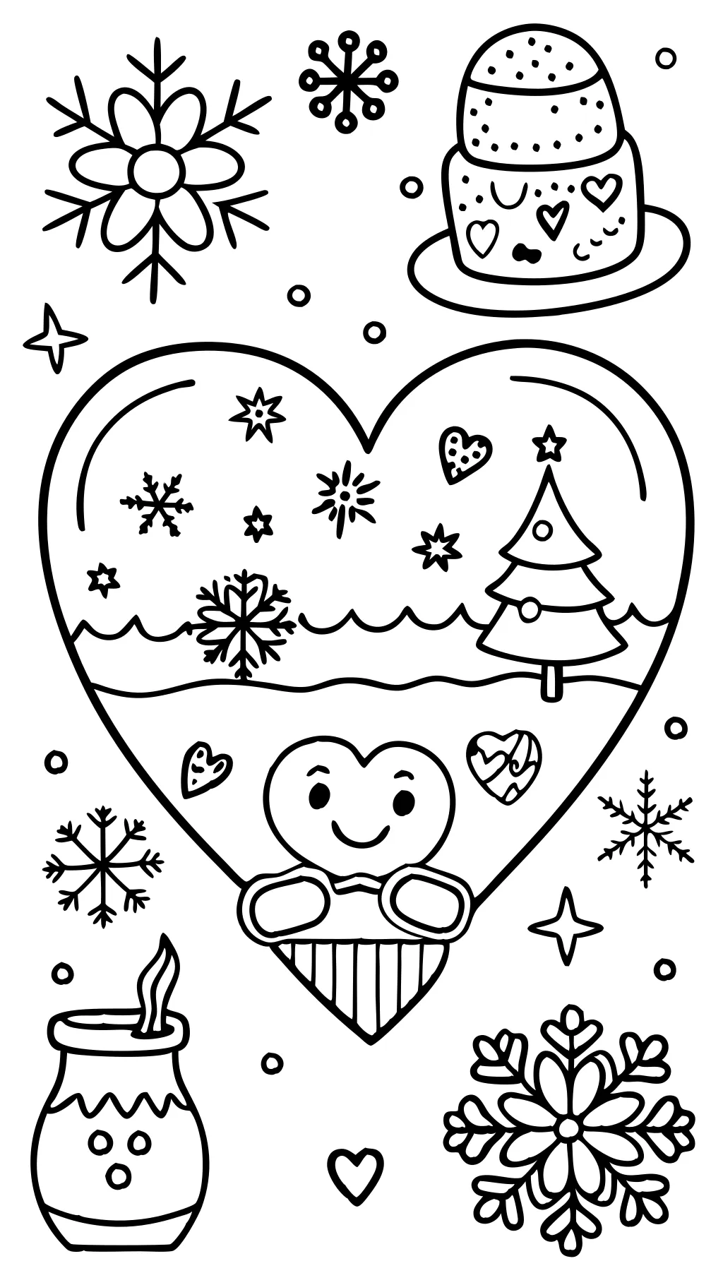 coloring page february